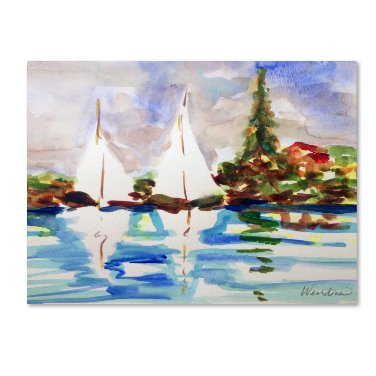 Wendra 'A Lovely Day' Canvas Wall Art 35 X 47 Inches