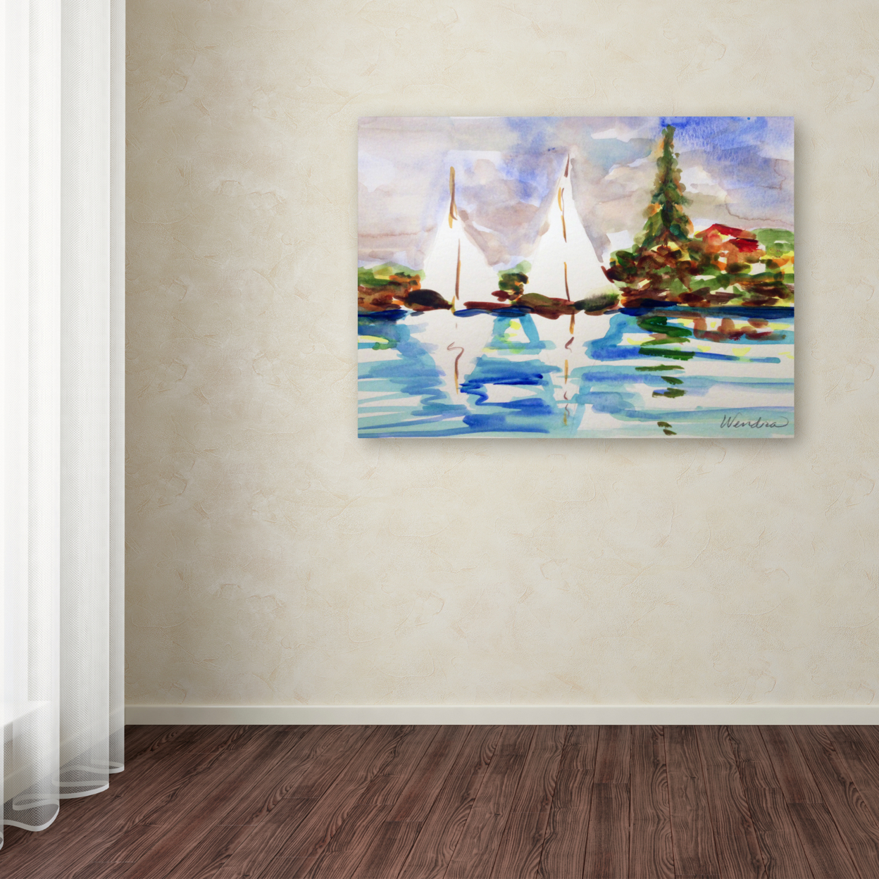 Wendra 'A Lovely Day' Canvas Wall Art 35 X 47 Inches