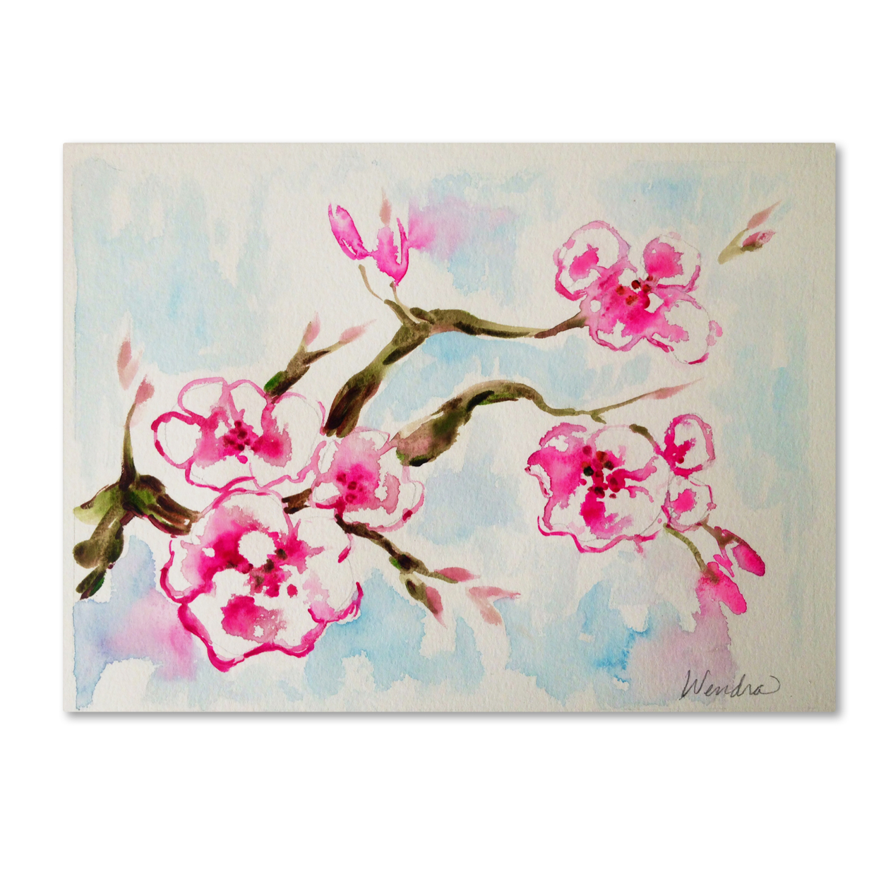 Wendra 'Cherry Blossom' Canvas Wall Art 35 X 47 Inches