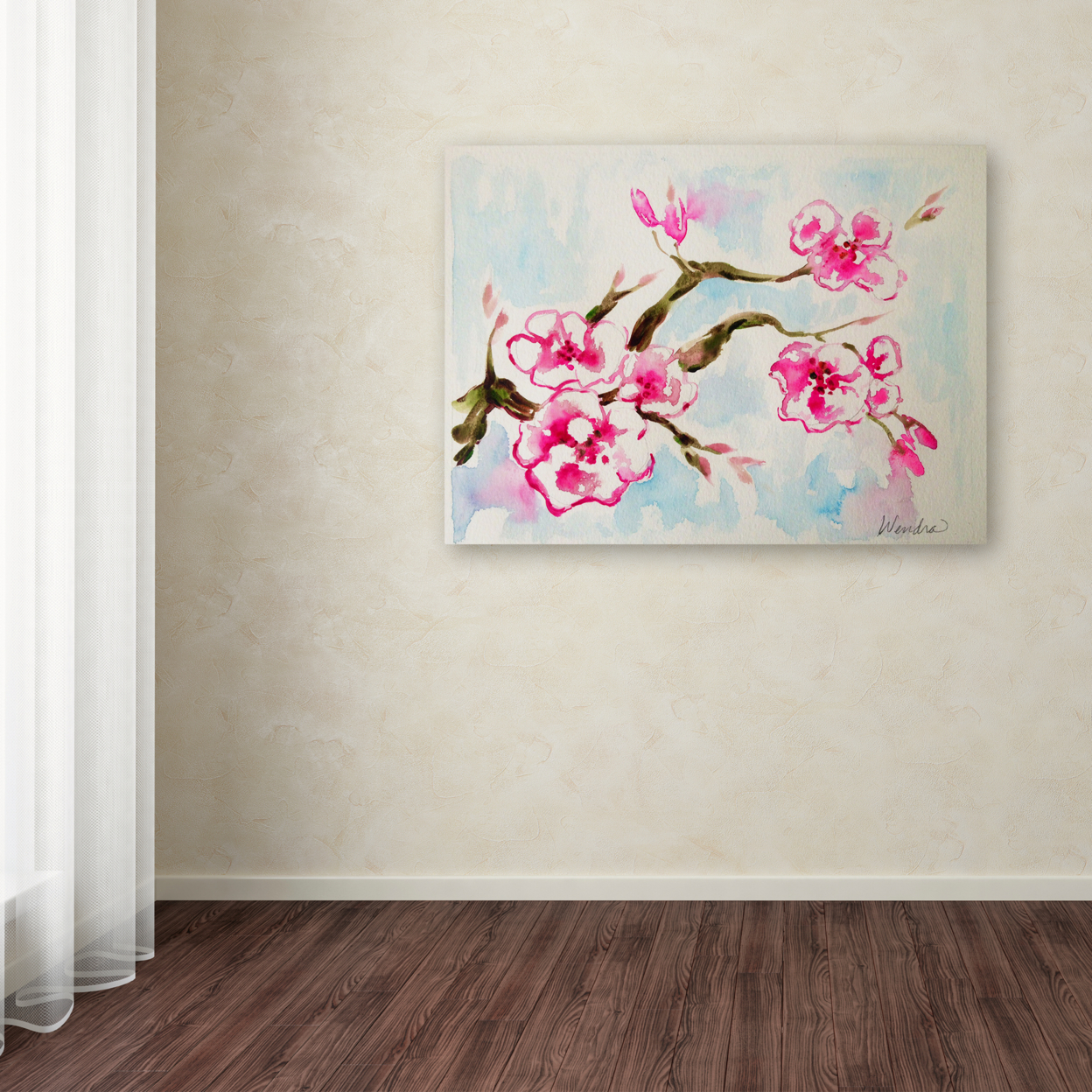 Wendra 'Cherry Blossom' Canvas Wall Art 35 X 47 Inches