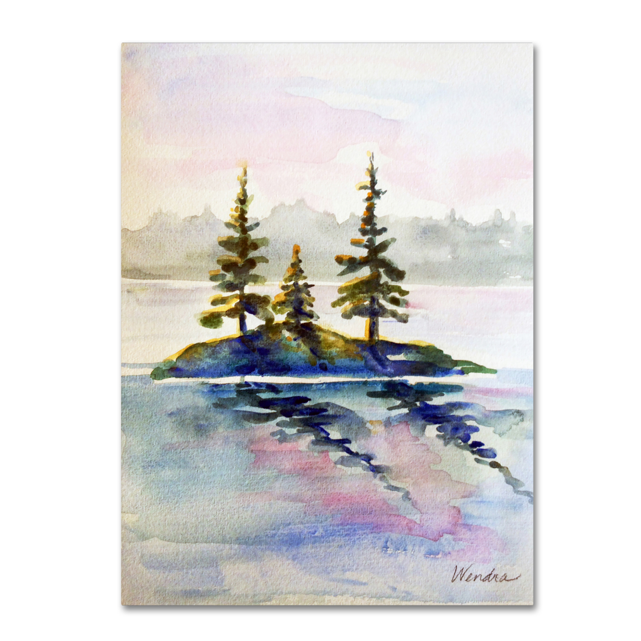 Wendra 'Little Island' Canvas Wall Art 35 X 47 Inches