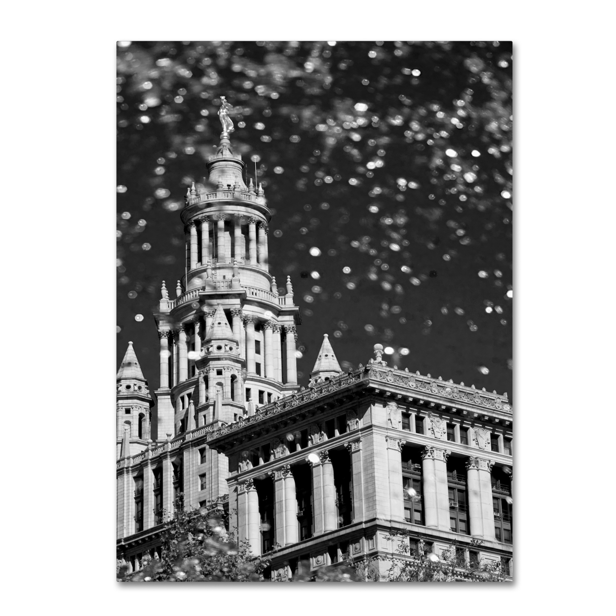 Yale Gurney 'Waterfall Over City Hall' Canvas Wall Art 35 X 47 Inches