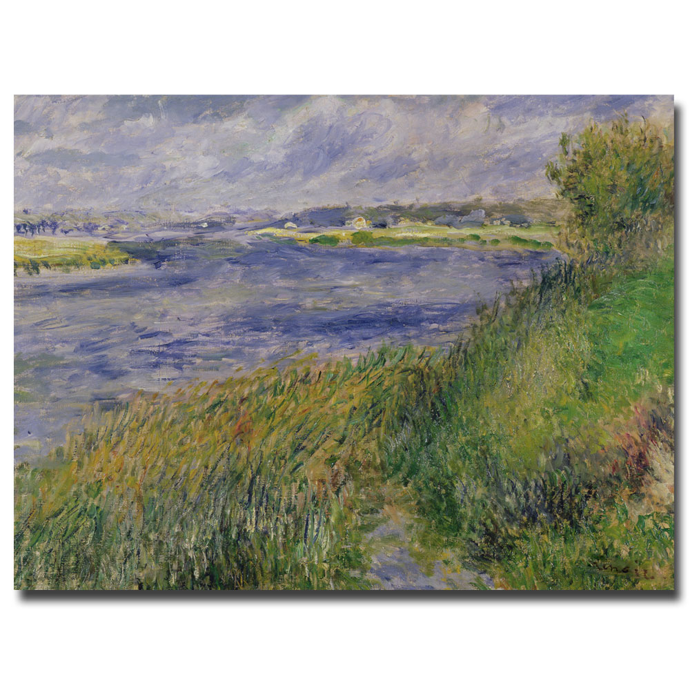 Pierre Renoir 'The Banks Of The Seine, Champrosay, 1876' Canvas Wall Art 35 X 47