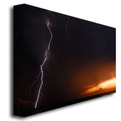 Kurt Shaffer 'Lightning Sunset II' Canvas Wall Art 35 X 47
