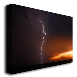 Kurt Shaffer 'Lightning Sunset V' Canvas Wall Art 35 X 47