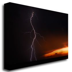 Kurt Shaffer 'Lightning Sunset VI' Canvas Wall Art 35 X 47