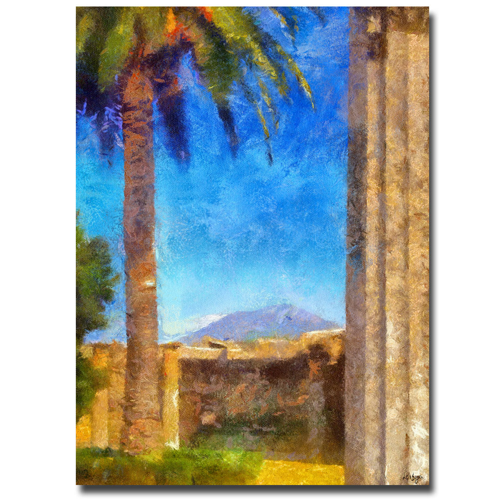 Lois Bryan 'A View Of Vesuvius' Canvas Wall Art 35 X 47