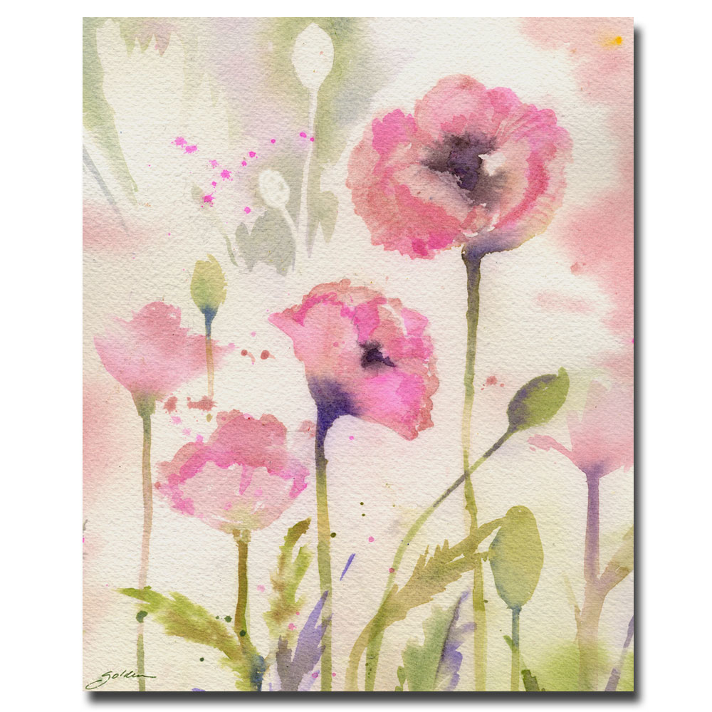 Sheila Golden 'Oriental Poppy Garden' Canvas Wall Art 35 X 47