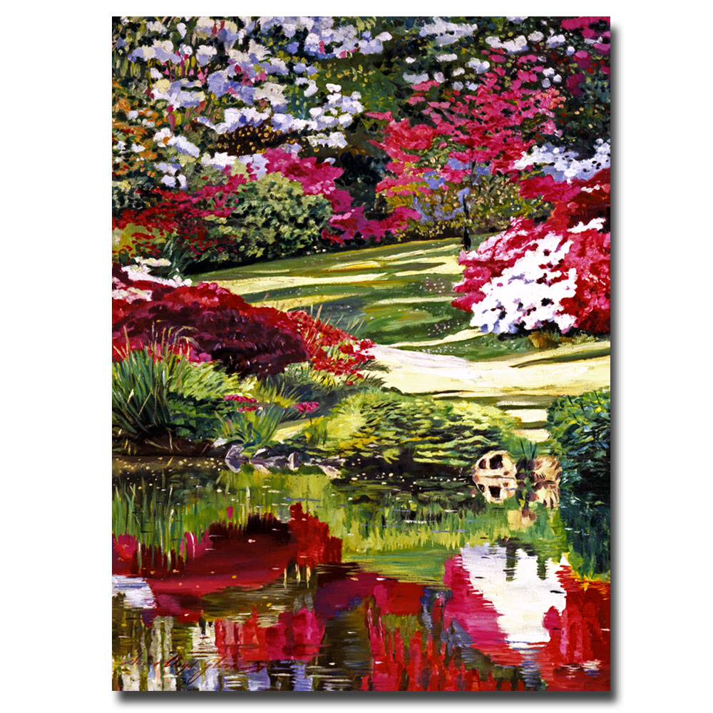 David Lloyd Glover 'Rhododendron Reflections' Canvas Wall Art 35 X 47