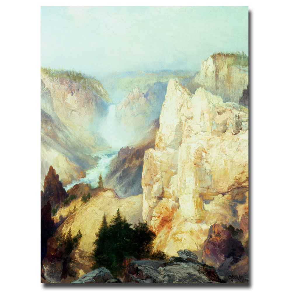 Thomas Moran 'Grand Canyon Of Yellowstone' Canvas Wall Art 35 X 47