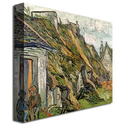 Vincent Van Gogh 'Cottages In Chaponval Auvers-sur-Oise' Canvas Wall Art 35 X 47