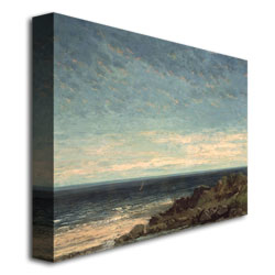 Gustave Courbet 'The Sea' Canvas Wall Art 35 X 47