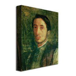 Edgar Degas 'Self Portrait As A Young Man' Canvas Wall Art 35 X 47