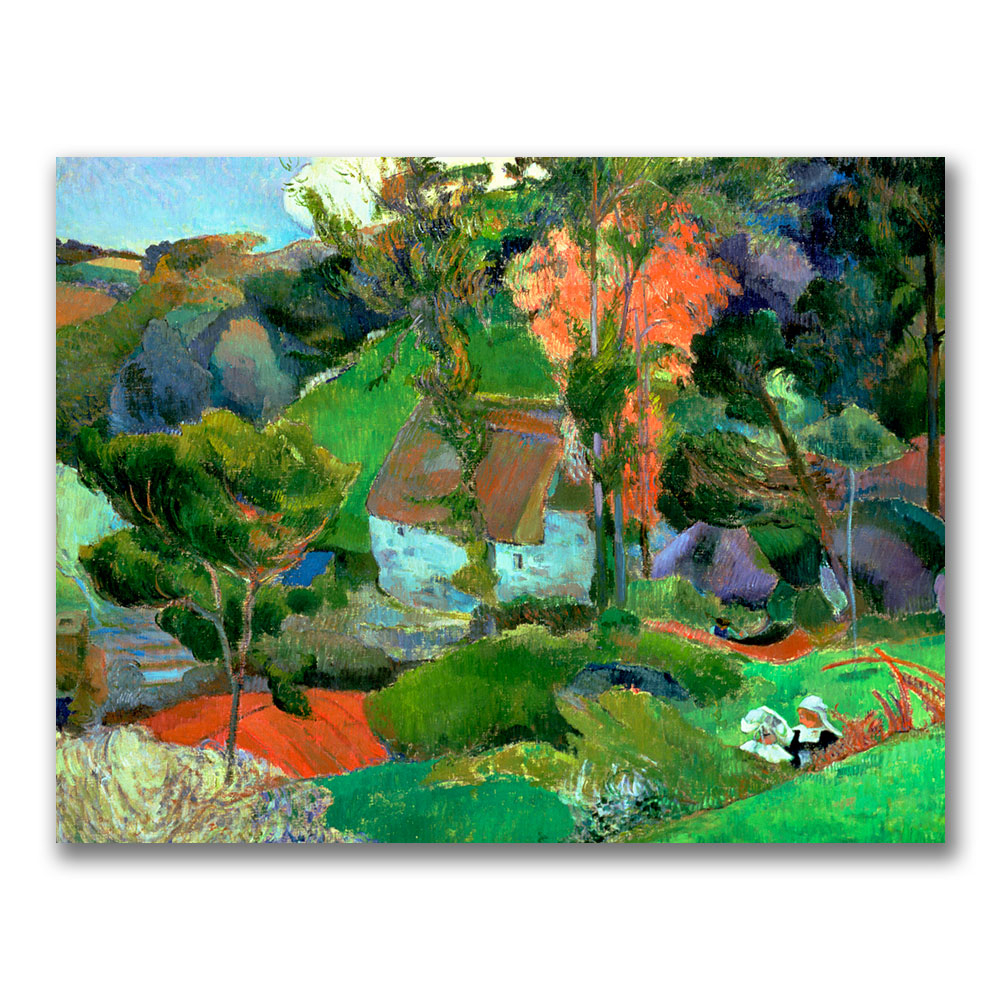 Paul Gauguin 'Landscape At Pont Aven' Canvas Wall Art 35 X 47
