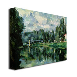 Paul Cezanne 'The Banks Of The Marne At Creteil' Canvas Wall Art 35 X 47