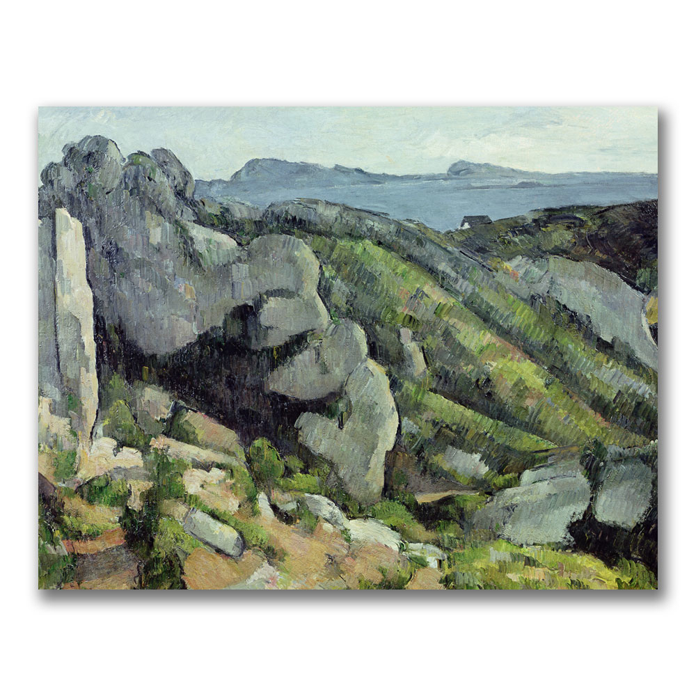Paul Cezanne 'Rocks At L'Estaque' Canvas Wall Art 35 X 47