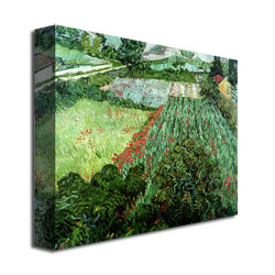 Vincent Van Gogh 'Field With Poppies' Canvas Wall Art 35 X 47
