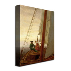 Caspar David Friedrich 'On Board A Sailing Ship' Canvas Wall Art 35 X 47