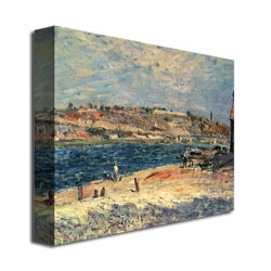 Alfred Sisley 'River Banks At Saint-Mammes' Canvas Wall Art 35 X 47