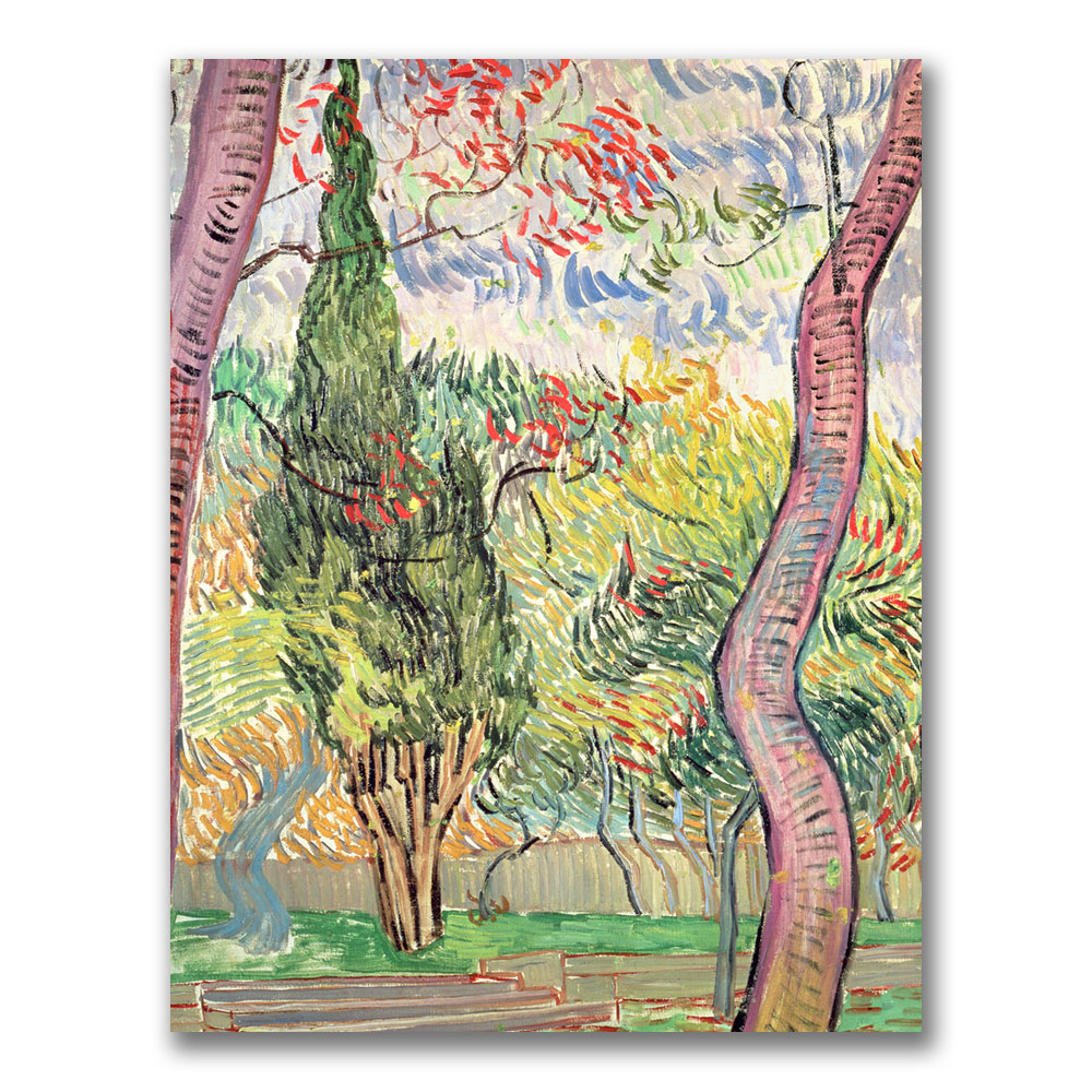 Vincent Van Gogh'The Garden Of St Pauls Hospital'Canvas Wall Art 35 X 47