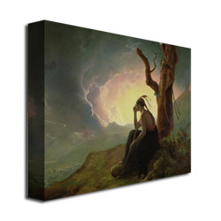 Joseph Wright Of Derby 'Widow Of An Indian Chief'Canvas Wall Art 35 X 47