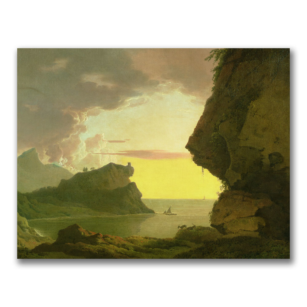 Joseph Wright Of Derby 'Sunset Of The Coast' Canvas Wall Art 35 X 47