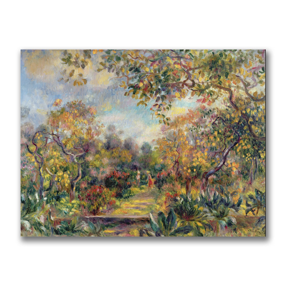 Pierre Renoir 'Landscape At Beaulieu' Canvas Wall Art 35 X 47