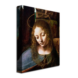 Leonardo Da Vinci 'Detail Of The Virgin' Canvas Wall Art 35 X 47