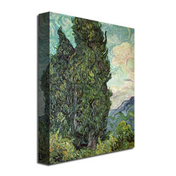 Vincent Van Gogh 'Cypresses 1889 Canvas Wall Art 35 X 47