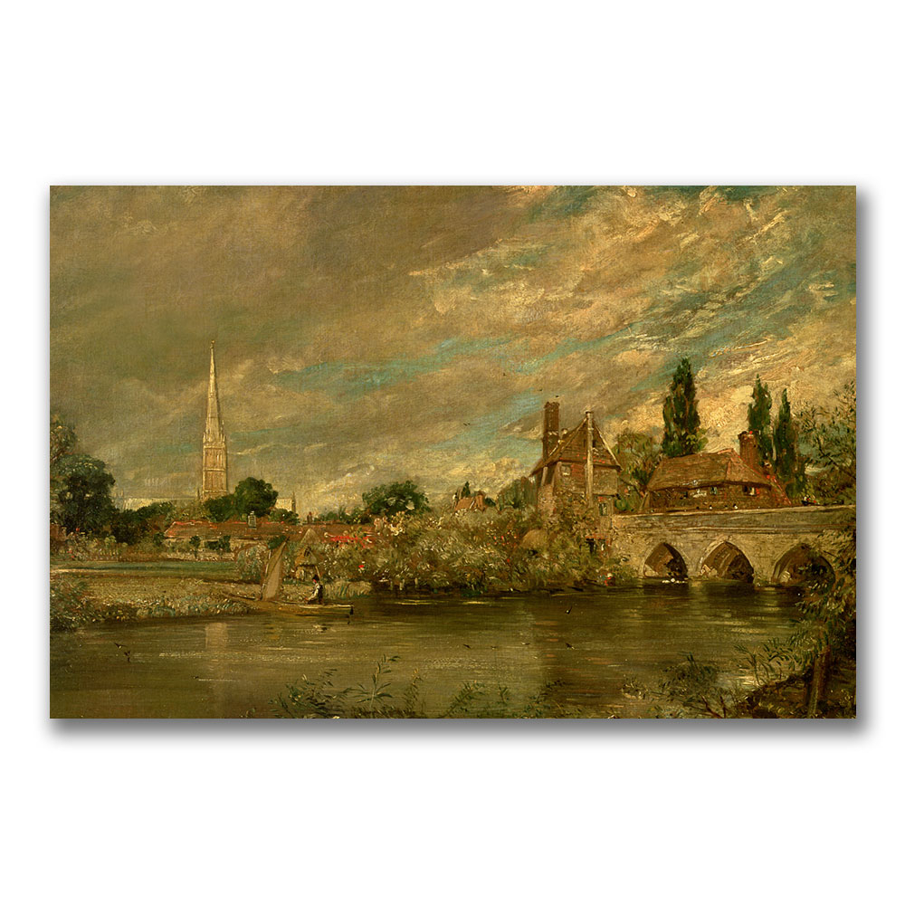 John Constable 'The Bridge Of Harnham' Canvas Wall Art 35 X 47