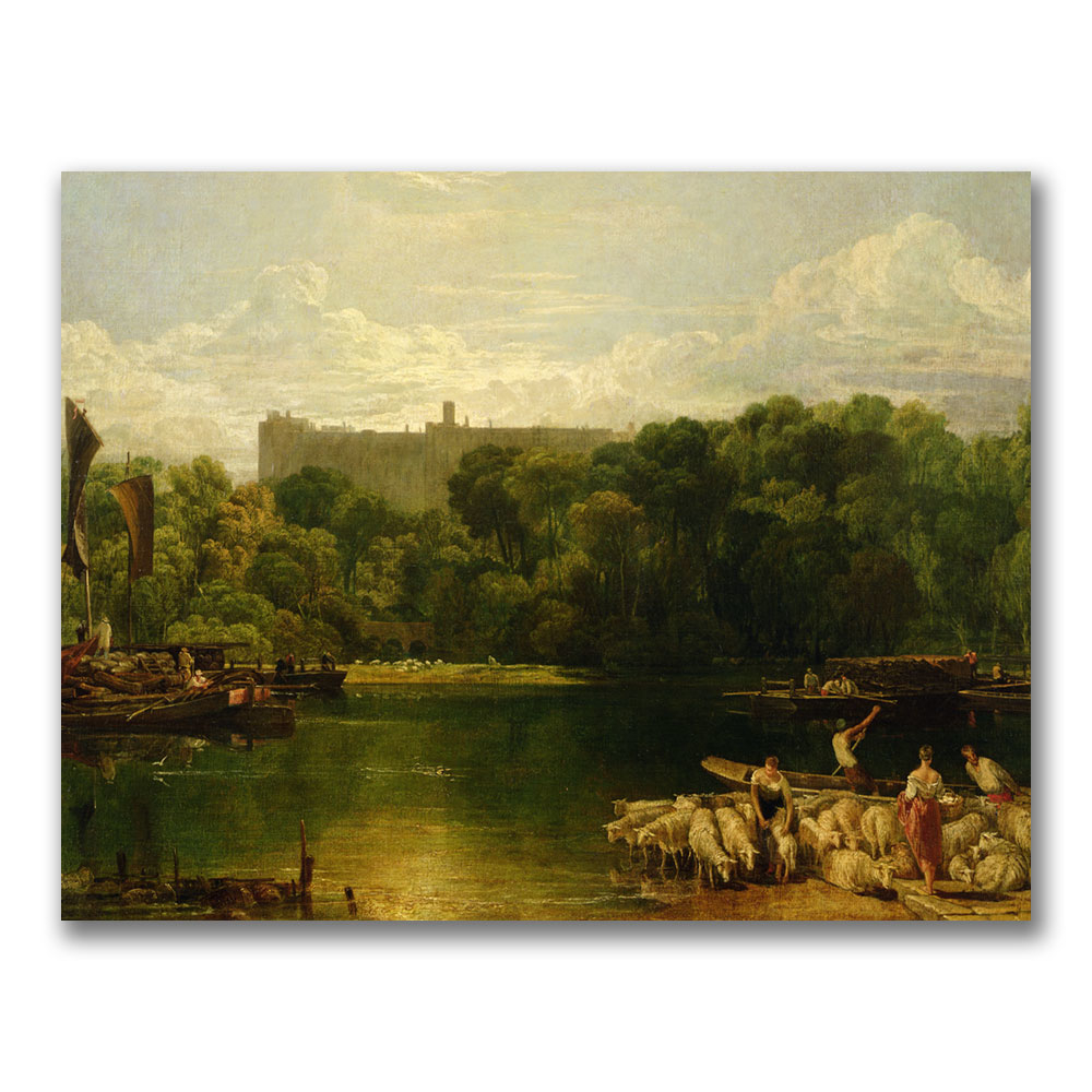 Joseph Turner 'Windsor Castle From The Thames' Canvas Wall Art 35 X 47