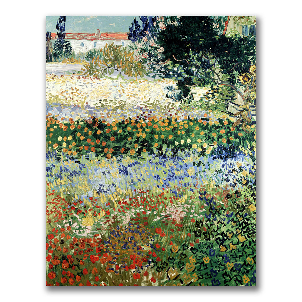 Vincent Van Gogh 'Garden In Bloom' Canvas Wall Art 35 X 47