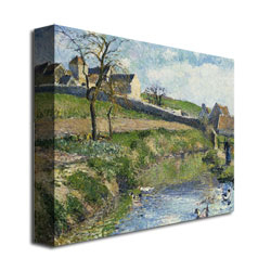 Camille Pissaro 'The Farm At Osny' Canvas Wall Art 35 X 47