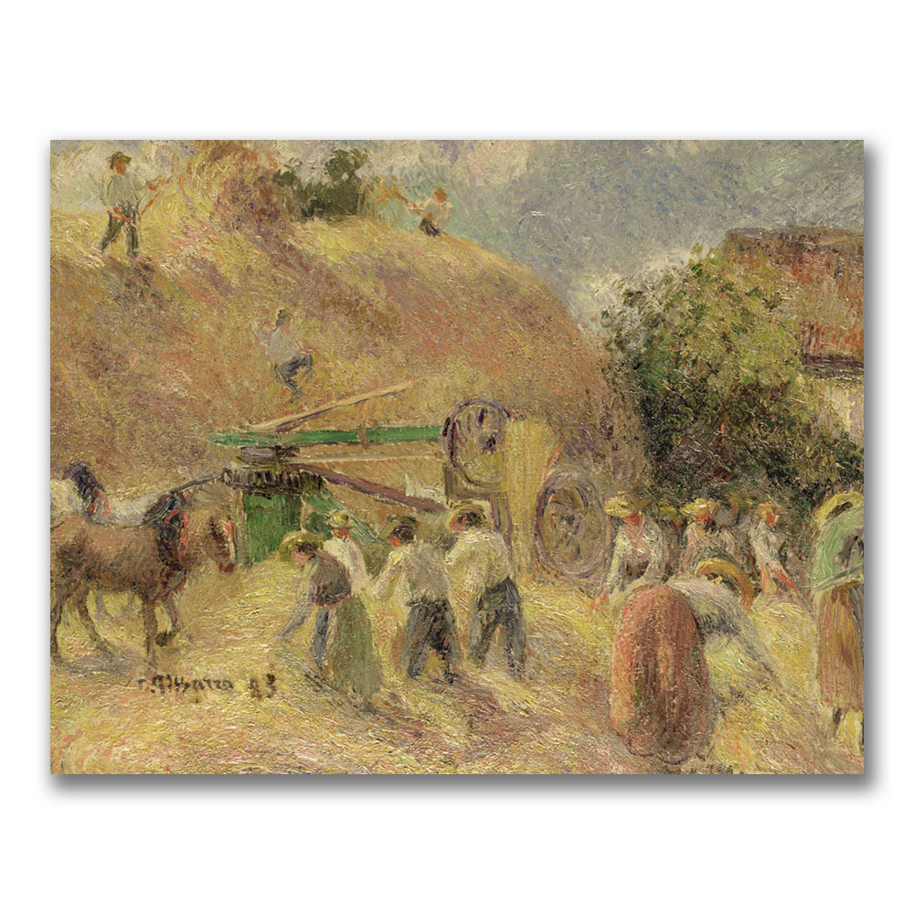 Camille Pissaro 'The Harvest' Canvas Wall Art 35 X 47