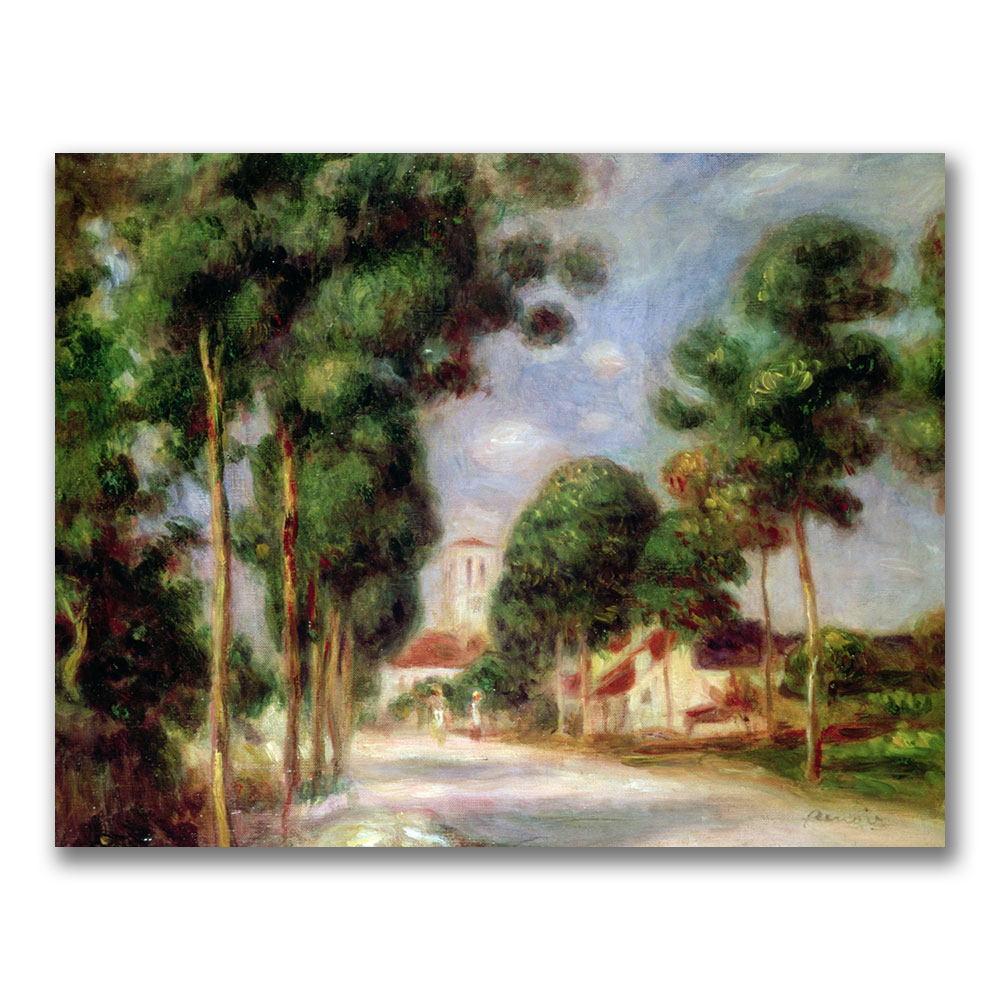 Pierre Renoir 'The Road To Essoyes' Canvas Wall Art 35 X 47