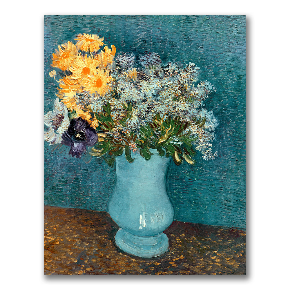 Vincent Van Gogh 'Vase Of Flowers' Canvas Wall Art 35 X 47