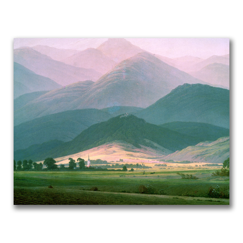 Caspar Friedrich 'Landscape In The Riesengebirge' Canvas Wall Art 35 X 47
