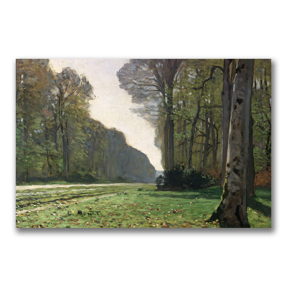 Claude Monet 'The Road To Bas Breau' Canvas Wall Art 35 X 47