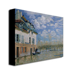 Alfred Sisley 'The Boat In The Flood' Canvas Wall Art 35 X 47
