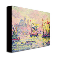 Paul Signac 'View Of Constantinople' Canvas Wall Art 35 X 47