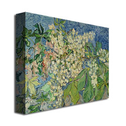 Vincent Van Gogh 'Blossoming Chesnut Branches' Canvas Wall Art 35 X 47