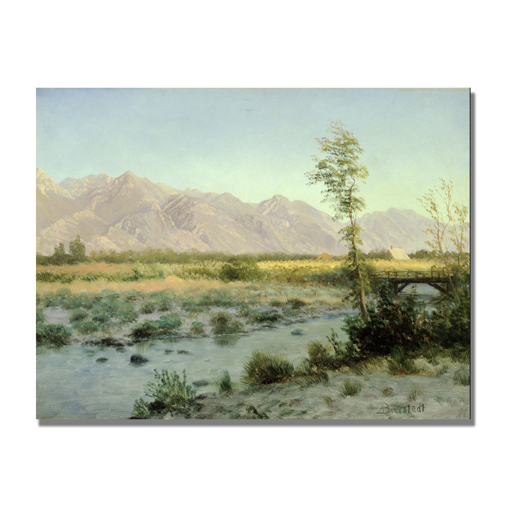 Albert Biersdant 'Prairie Landscape' Canvas Wall Art 35 X 47
