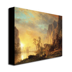 Albert Biersdant 'Sunset In The Rockies' Canvas Wall Art 35 X 47