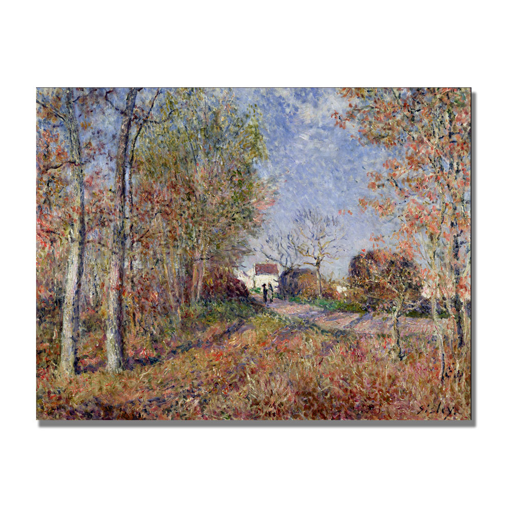 Alfred Sisley 'A Corner Of The Woods At Sablons' Canvas Wall Art 35 X 47