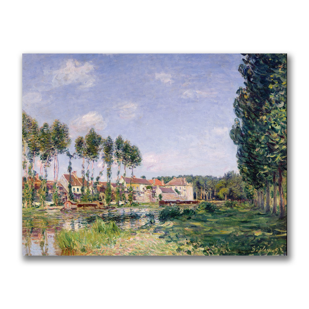 Alfred Sisley 'Banks Of The Loing Moret' Canvas Wall Art 35 X 47