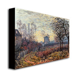 Alfred Sisley 'Landscape Near Louveciennes' Canvas Wall Art 35 X 47