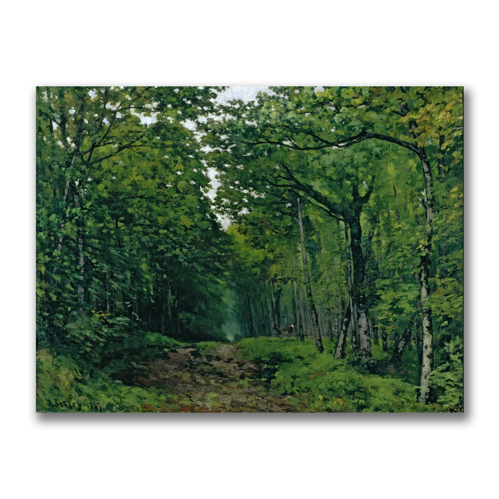 Alfred Sisley 'The Avenue Of Chestnut Trees' Canvas Wall Art 35 X 47