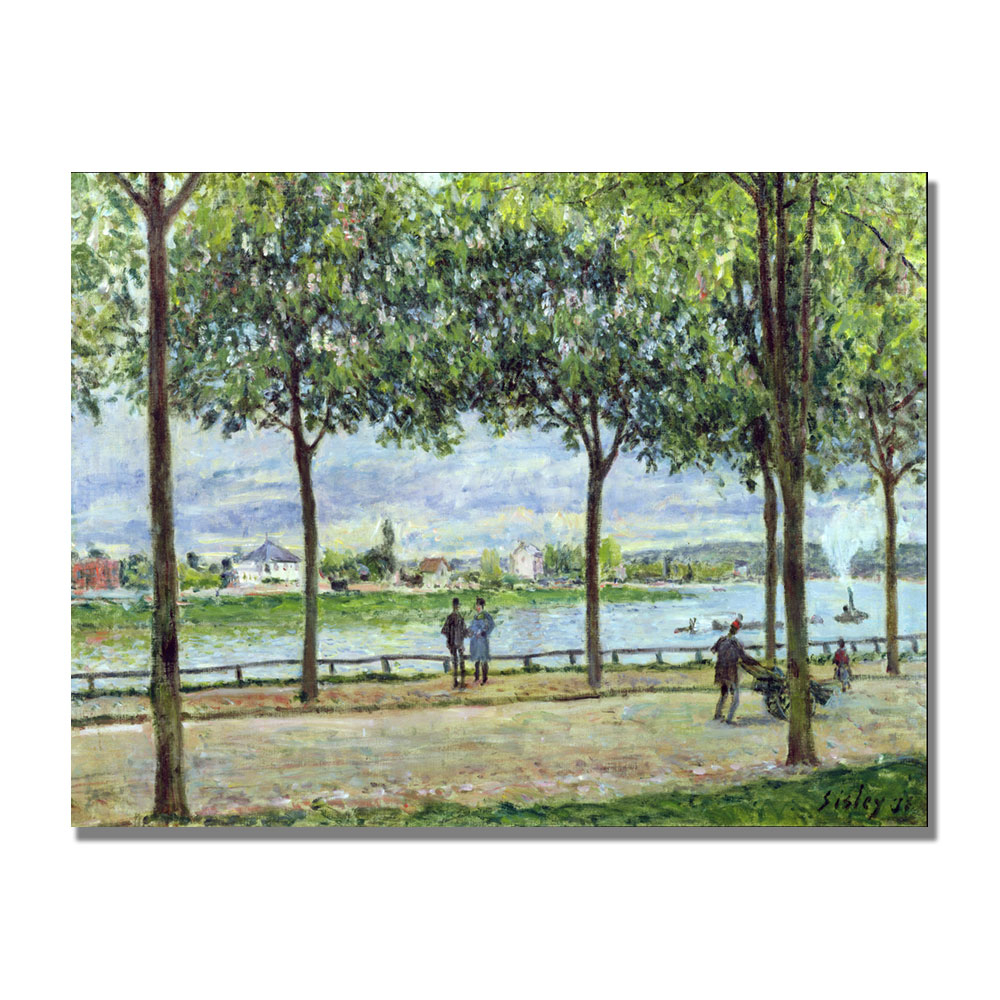 Alfred Sisley 'The Avenue Of Chestnut Trees II' Canvas Wall Art 35 X 47