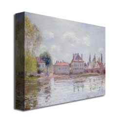 Alfred Sisley 'The Bridge At Moret-sur-Loing' Canvas Wall Art 35 X 47