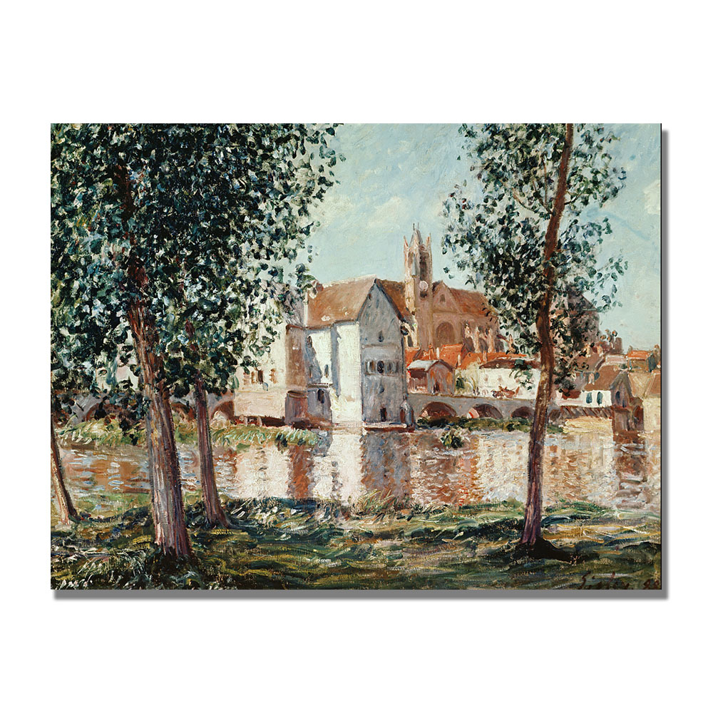 Alfred Sisley 'The Loing At Moret' Canvas Wall Art 35 X 47